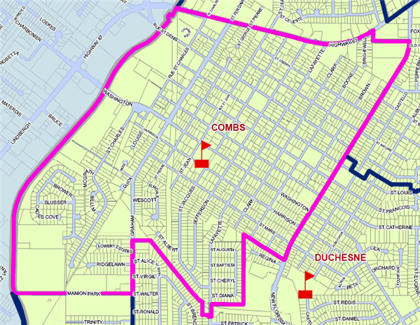 Combs Attendance Area Map